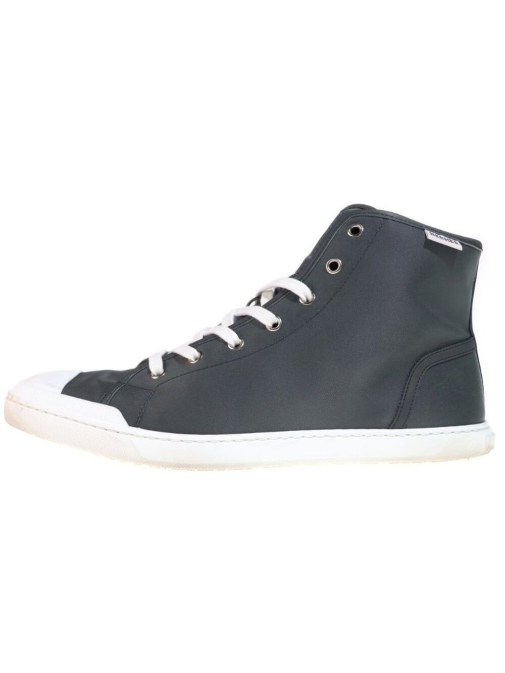 Hermes Tag Logo Express High Cut Sneakers Gray